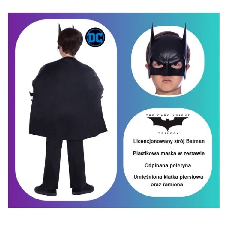Strój dla dziecka, Batman, rozmiar 146/152
