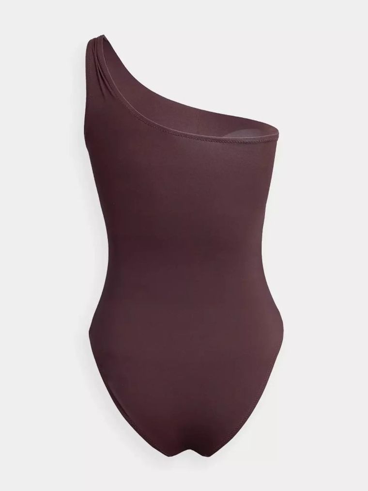 Strój kąpielowy damski jednoczęściowy, brązowy, 4F