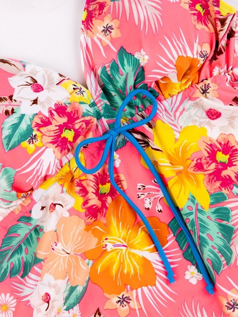 Strój kąpielowy damski jednoczęściowy, tankini, różowy, Mariss