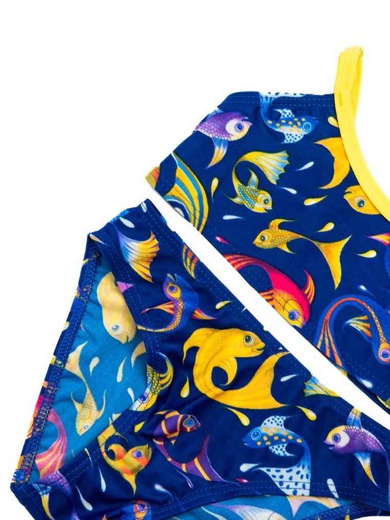 Strój kąpielowy dziewczęcy dwuczęściowy, granatowy, Mariss