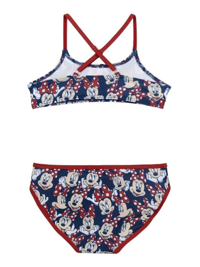 Strój kąpielowy dziewczęcy dwuczęściowy, granatowy, Myszka Minnie, Cerda