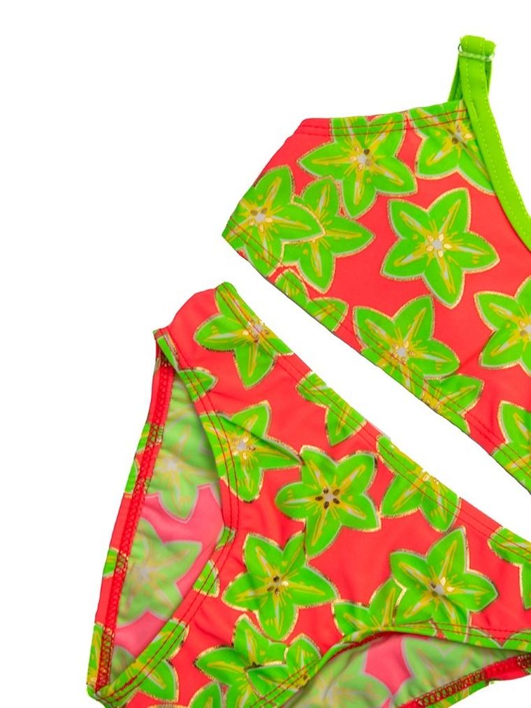 Strój kąpielowy dziewczęcy dwuczęściowy, pomarańczowy, Mariss