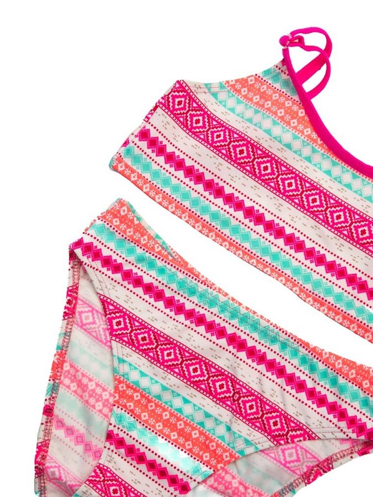 Strój kąpielowy dziewczęcy dwuczęściowy, różowy, Mariss