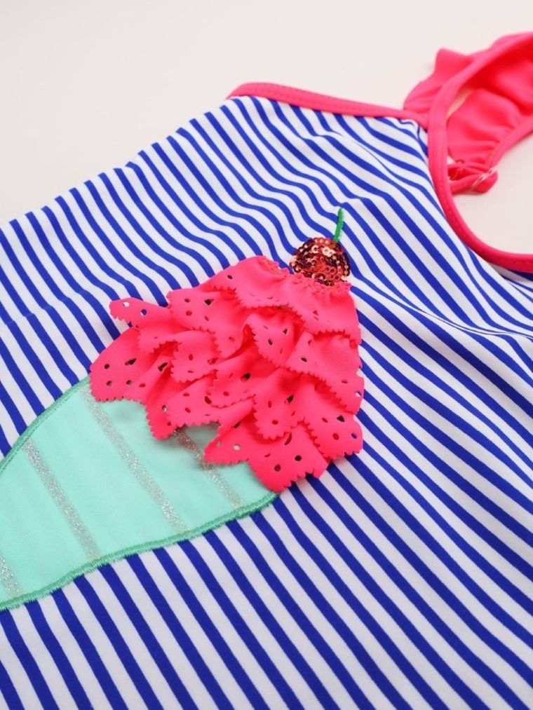 Strój kąpielowy dziewczęcy jednoczęściowy, niebieski, Yoclub