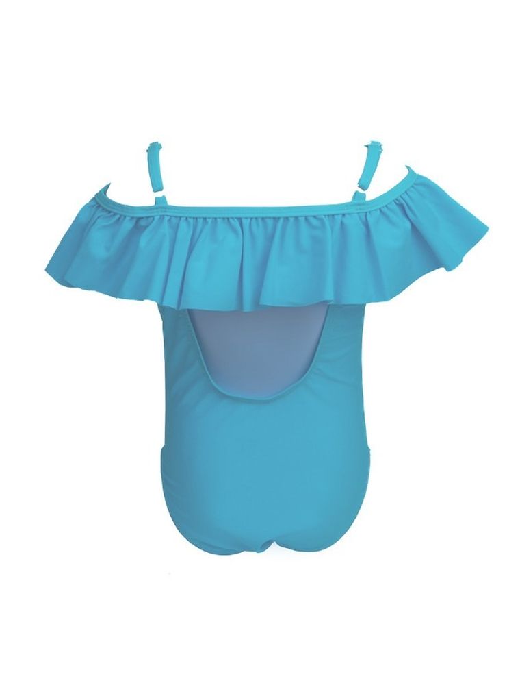 Strój kąpielowy dziewczęcy jednoczęściowy, turkusowy, Mariss