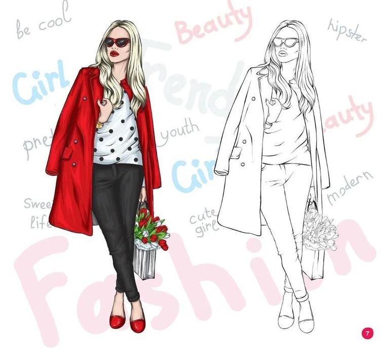 Strojnisie do kolorowania. Fashionista