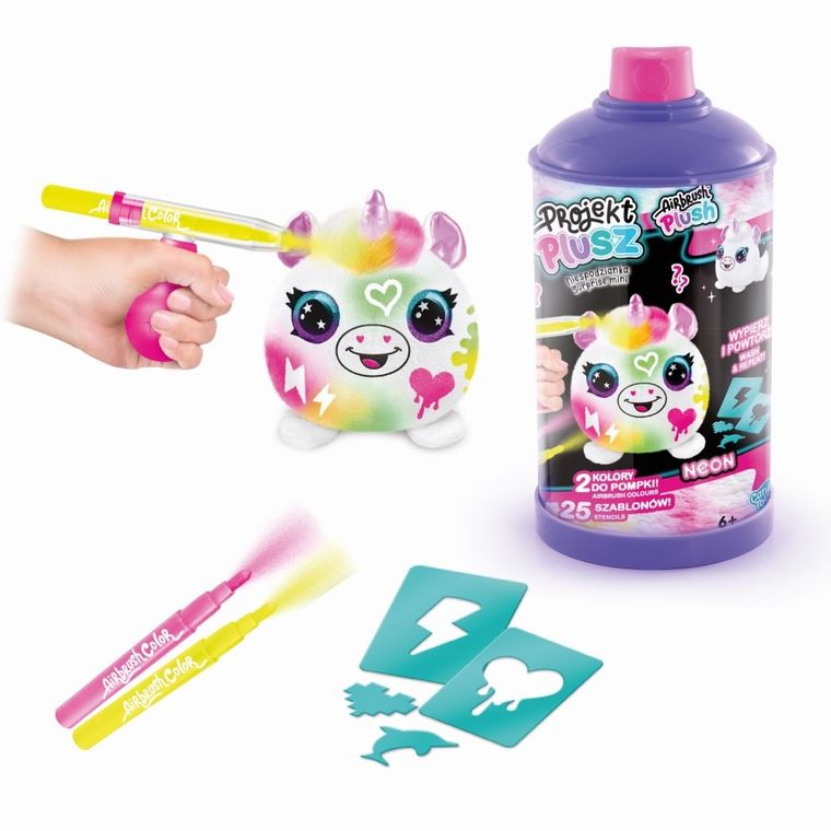 Style4Ever, Projekt Plusz, Zaprojektuj Swojego Pluszaka, Neon, zestaw z akcesoriami w tubie