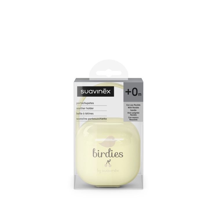 Suavinex, Birdies, etui na smoczek, waniliowe