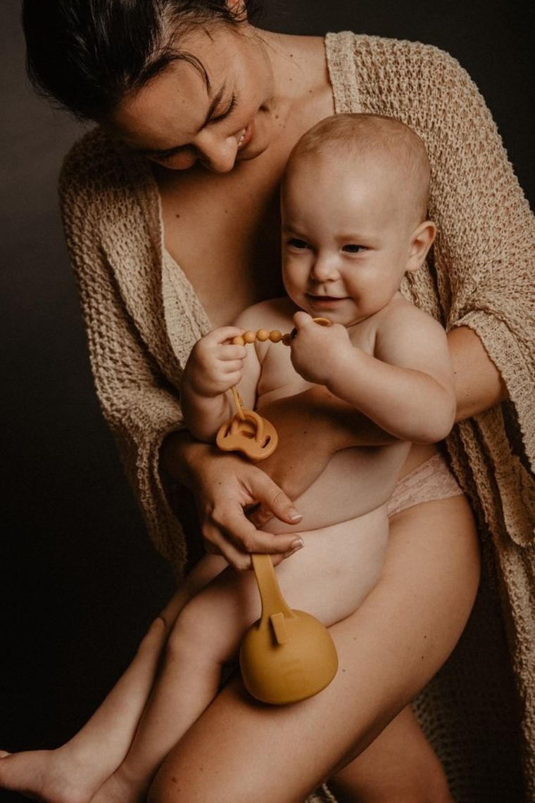 Suavinex, silikonowy klips do smoczka, zielony