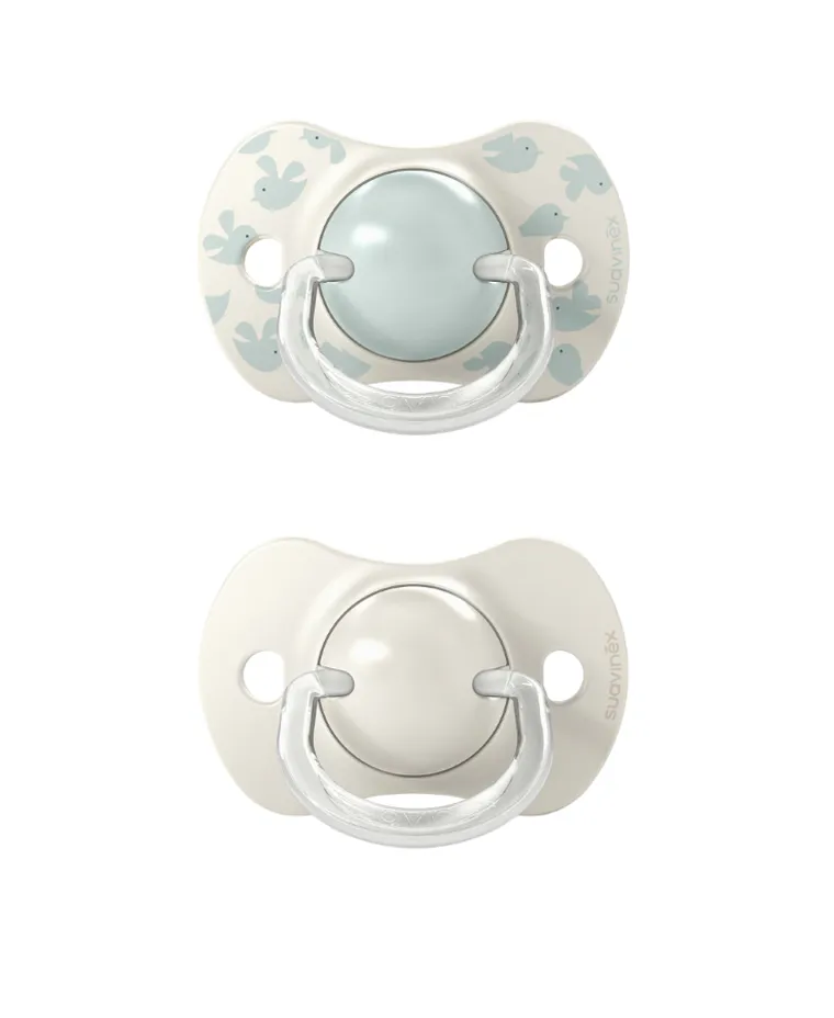 Suavinex, SX Pro, Birdies, smoczek fizjologiczny, miętowy, 6-18 m, 2 szt.