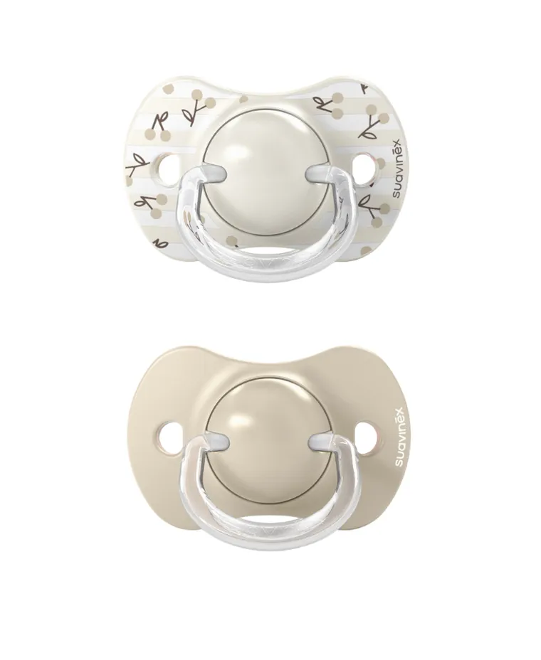 Suavinex, SX Pro, Birdies, smoczek fizjologiczny, waniliowy, 0-6 m, 2 szt.