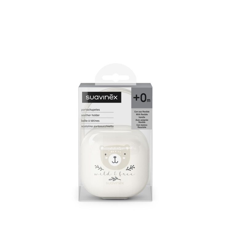 Suavinex, Wild & Free, etui na smoczek, beżowe