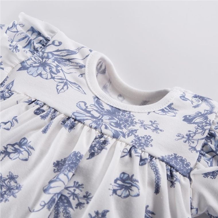 Sukienka body dziewczęca z krótkim rękawem, biała, Eevi