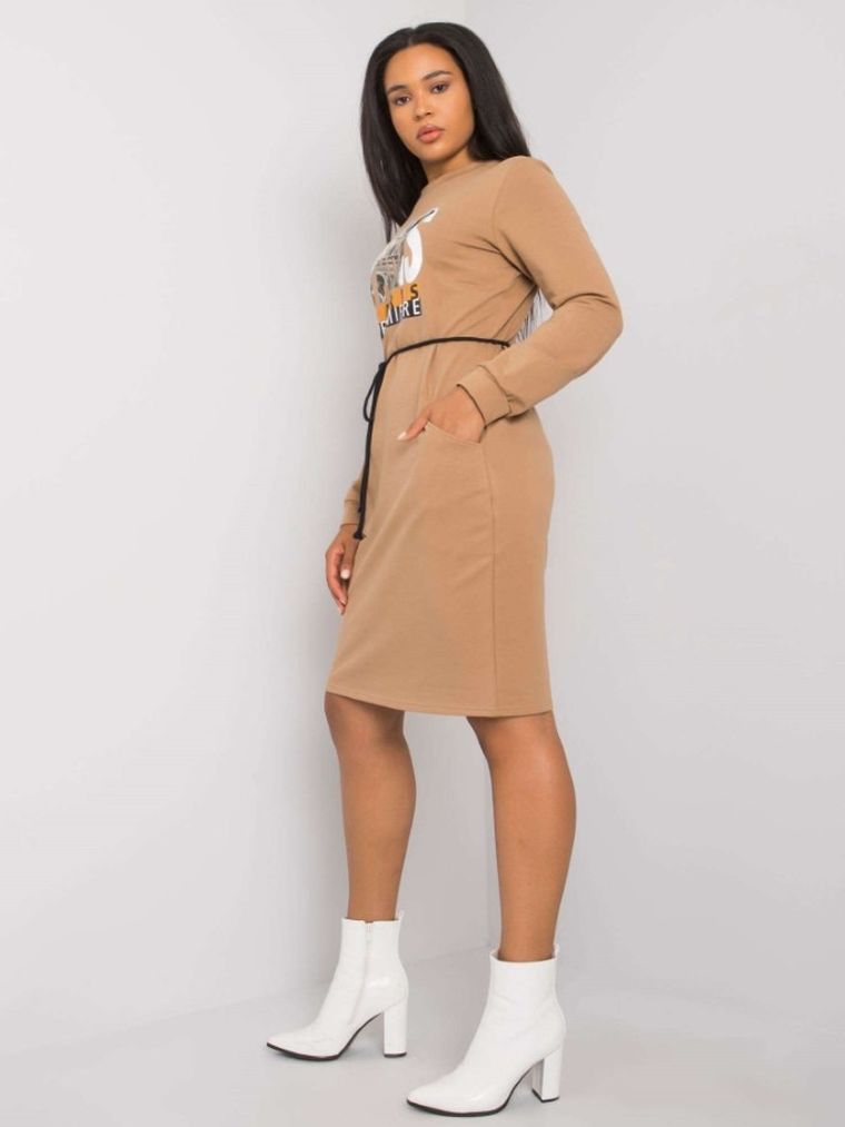 Sukienka damska, beżowa, Lakerta