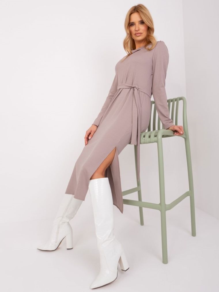 Sukienka damska, beżowa, Lakerta