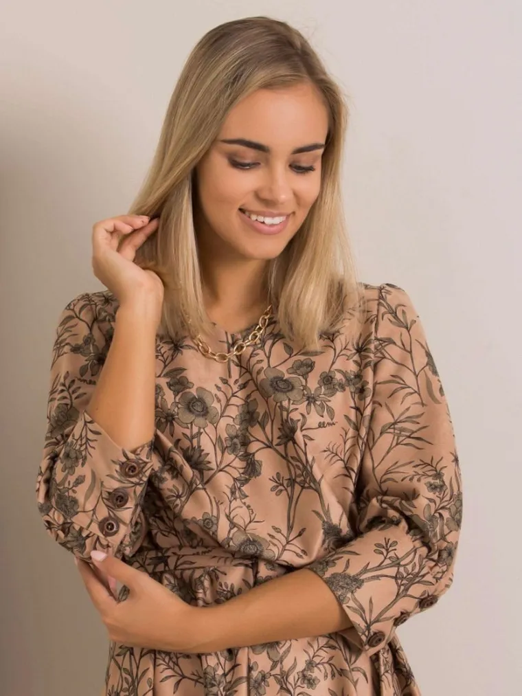 Sukienka damska, beżowa, Lakerta