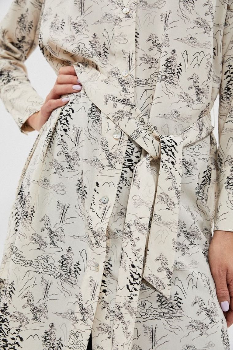 Sukienka damska, beżowa, Moodo