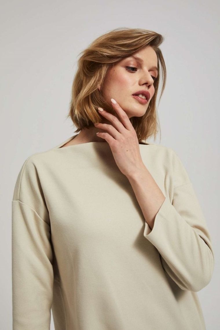 Sukienka damska, beżowa, Moodo