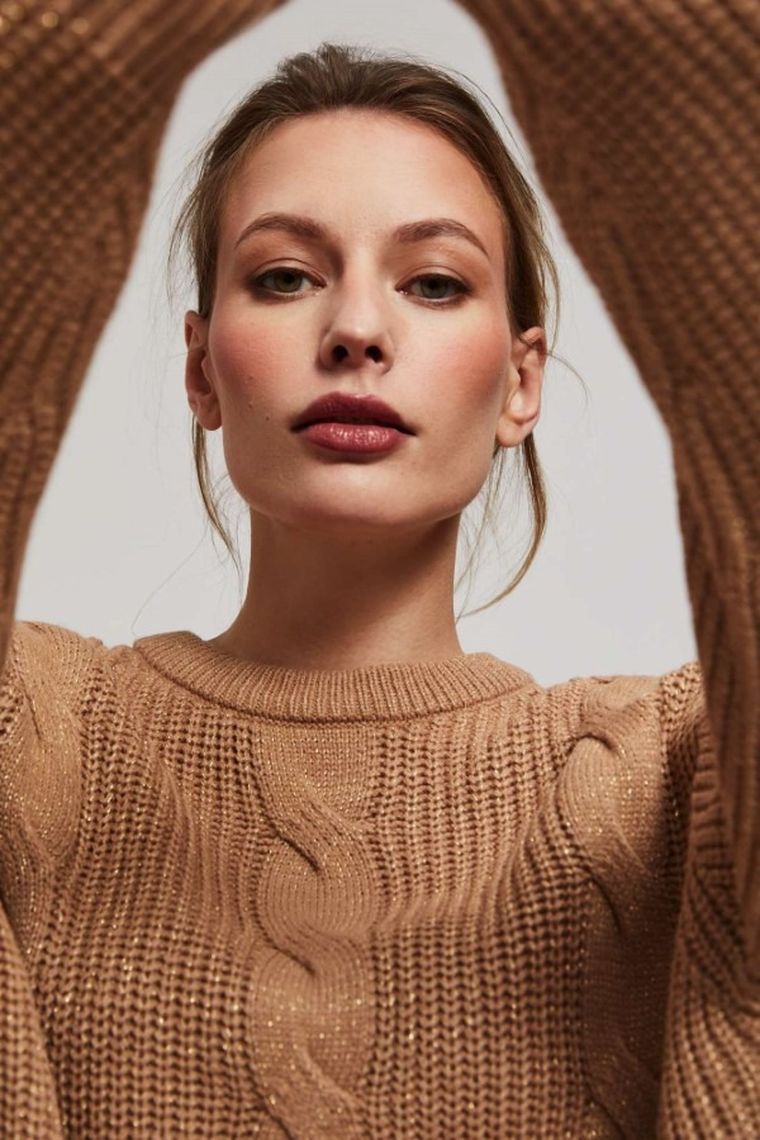 Sukienka damska, beżowa, Moodo