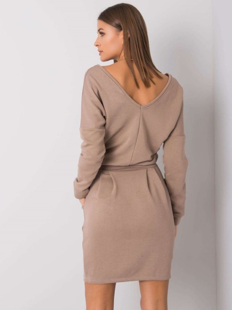 Sukienka damska, beżowa, Rue Paris