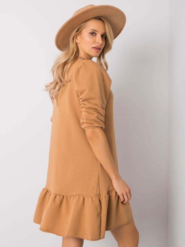 Sukienka damska, beżowa, Rue Paris