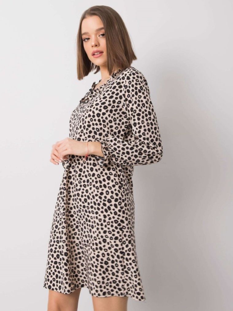 Sukienka damska, beżowa, Rue Paris