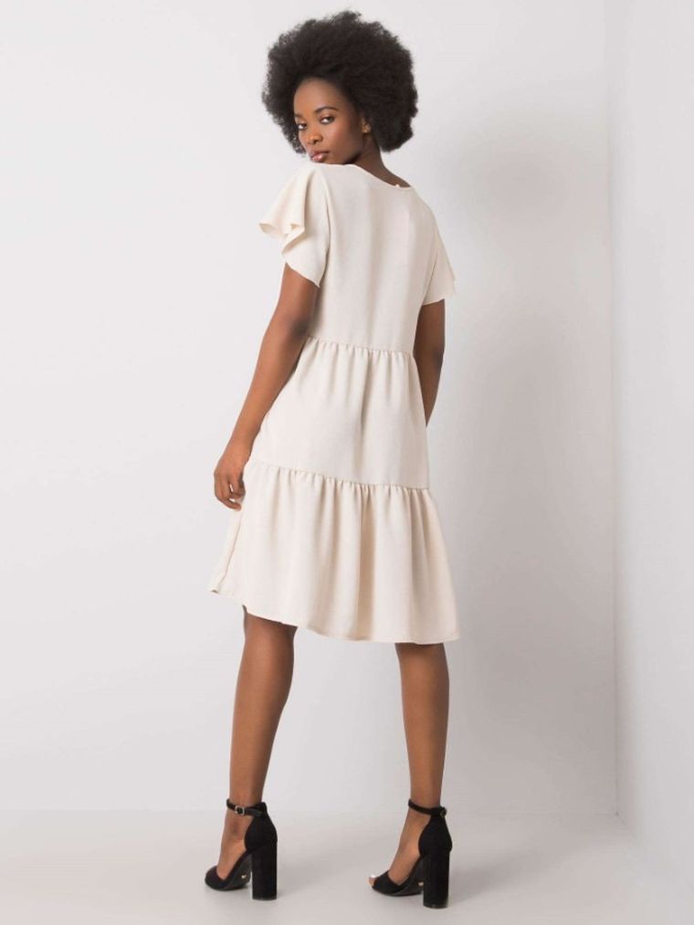 Sukienka damska, beżowa, Rue Paris