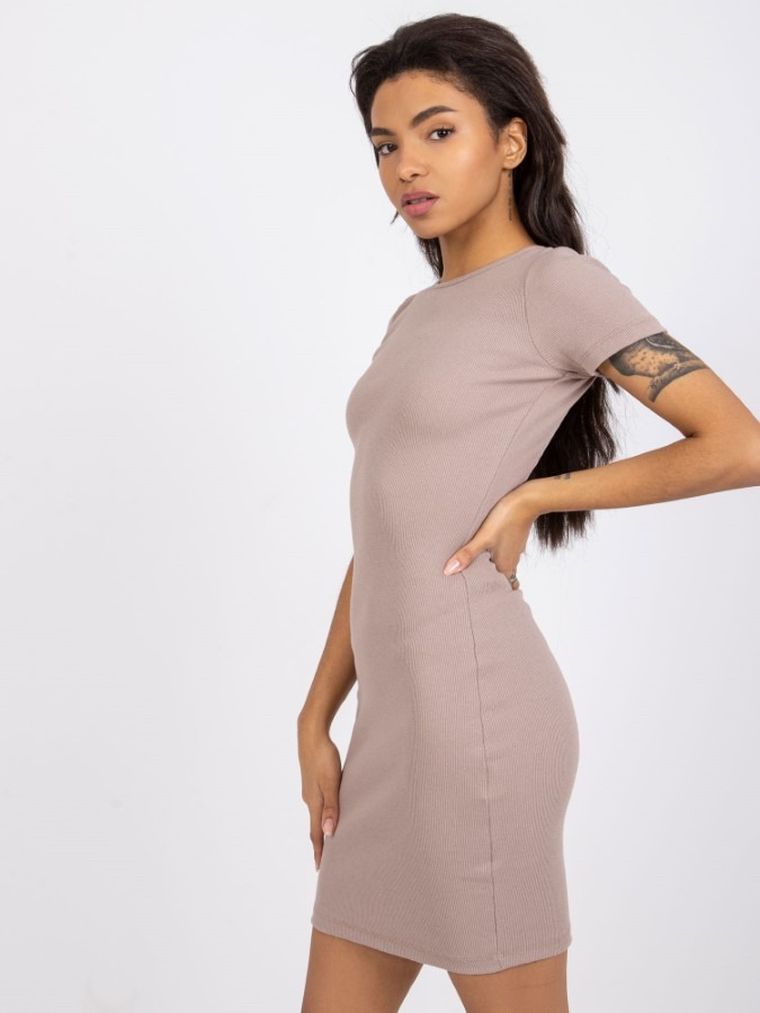 Sukienka damska, beżowa, Rue Paris