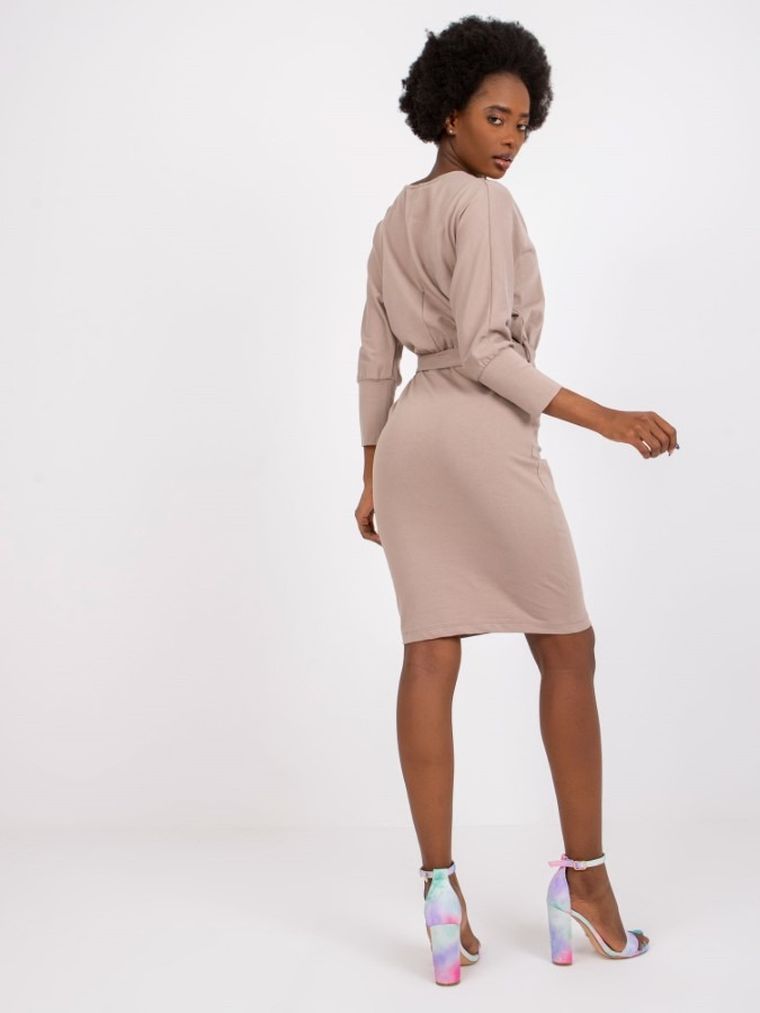 Sukienka damska, beżowa, Rue Paris