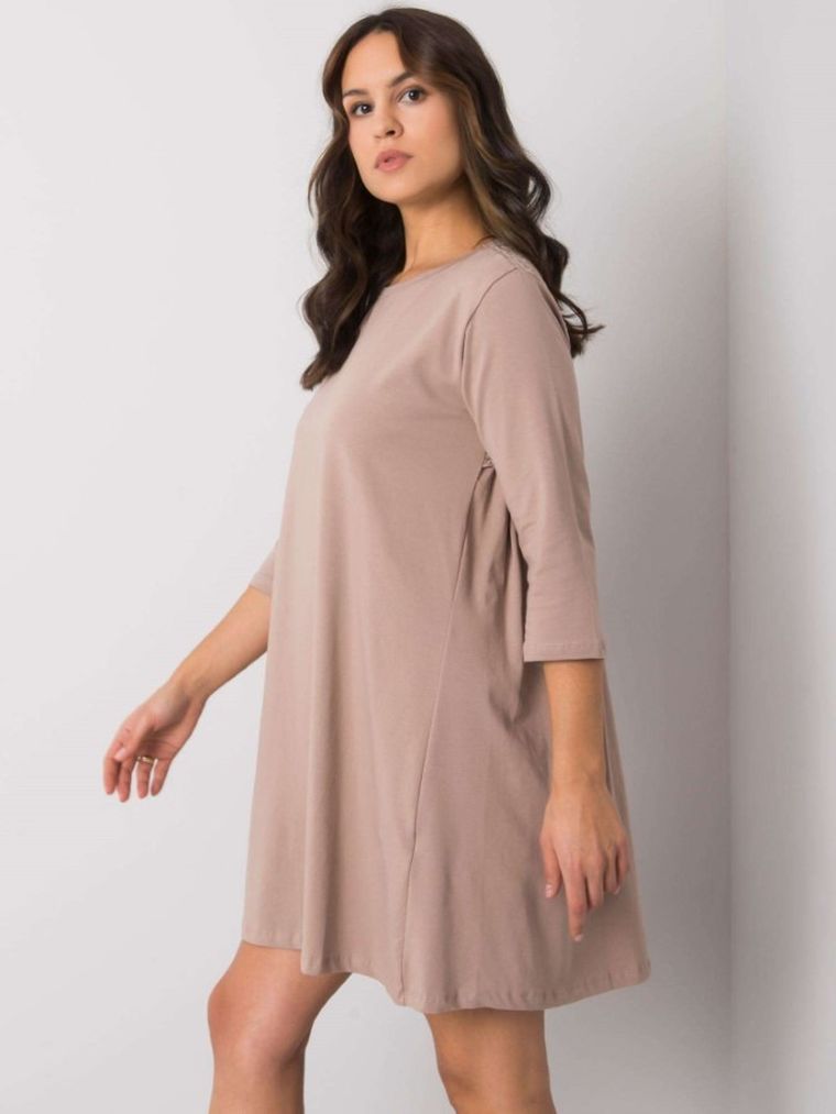 Sukienka damska, beżowa, Rue Paris