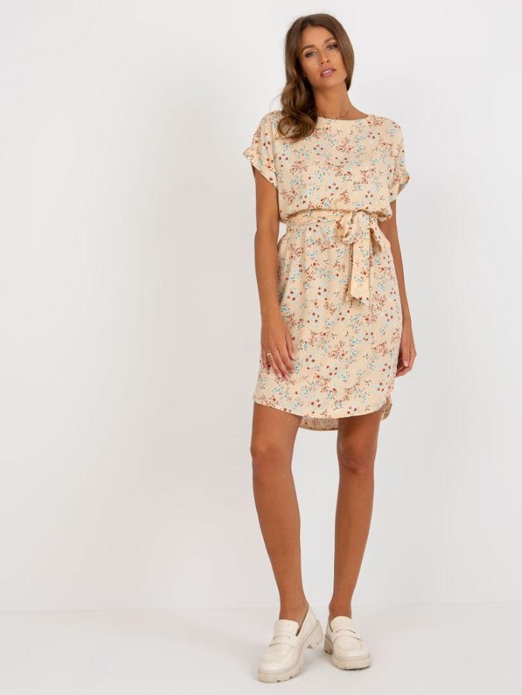 Sukienka damska, beżowa, Rue Paris