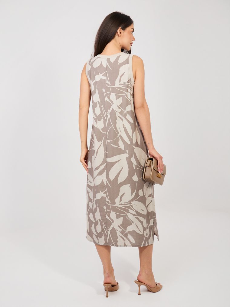 Sukienka damska, beżowa, Sublevel