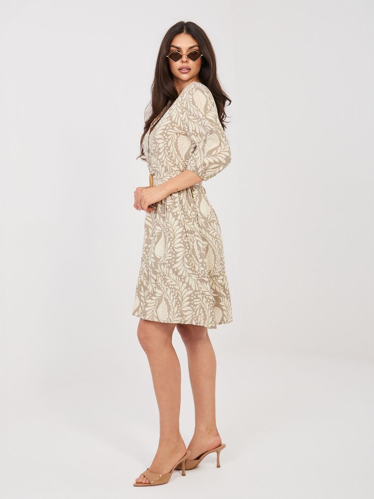 Sukienka damska, beżowa, Sublevel