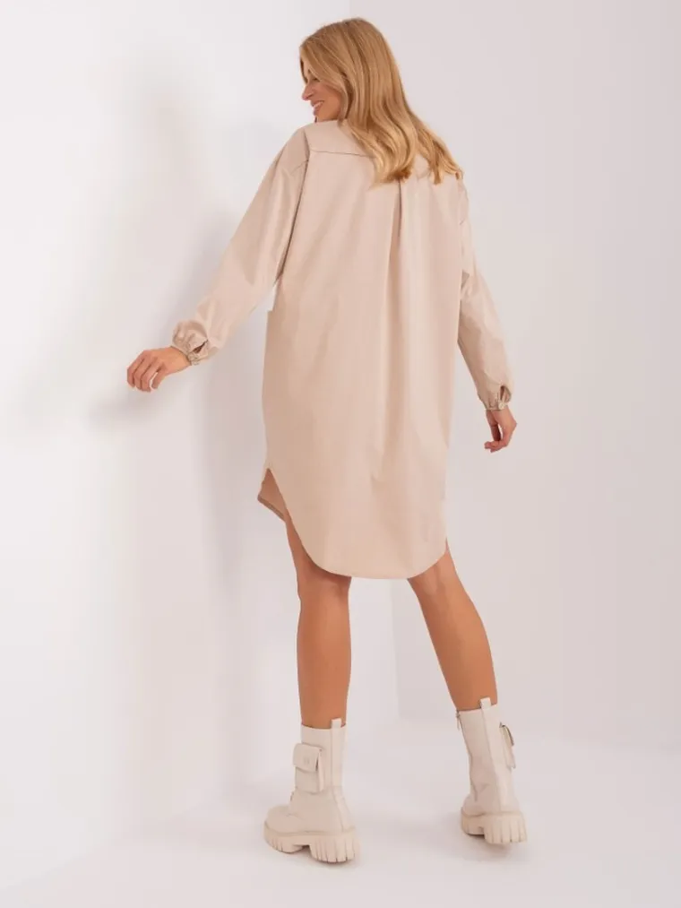 Sukienka damska, beżowa, Zuluna