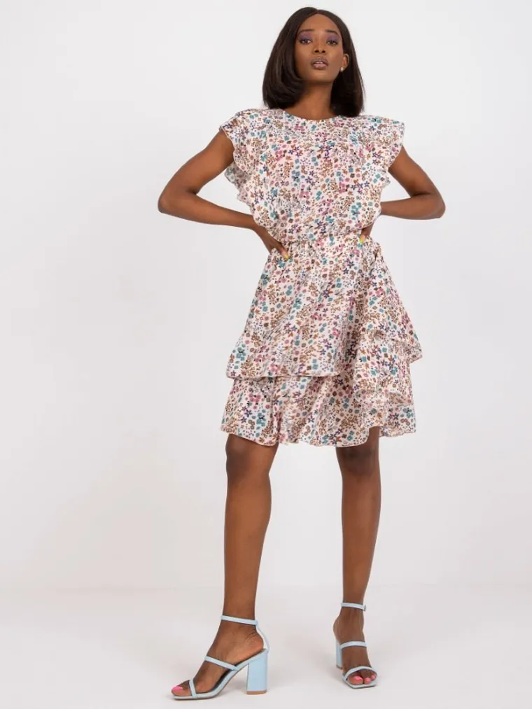 Sukienka damska, beżowa, Zuluna