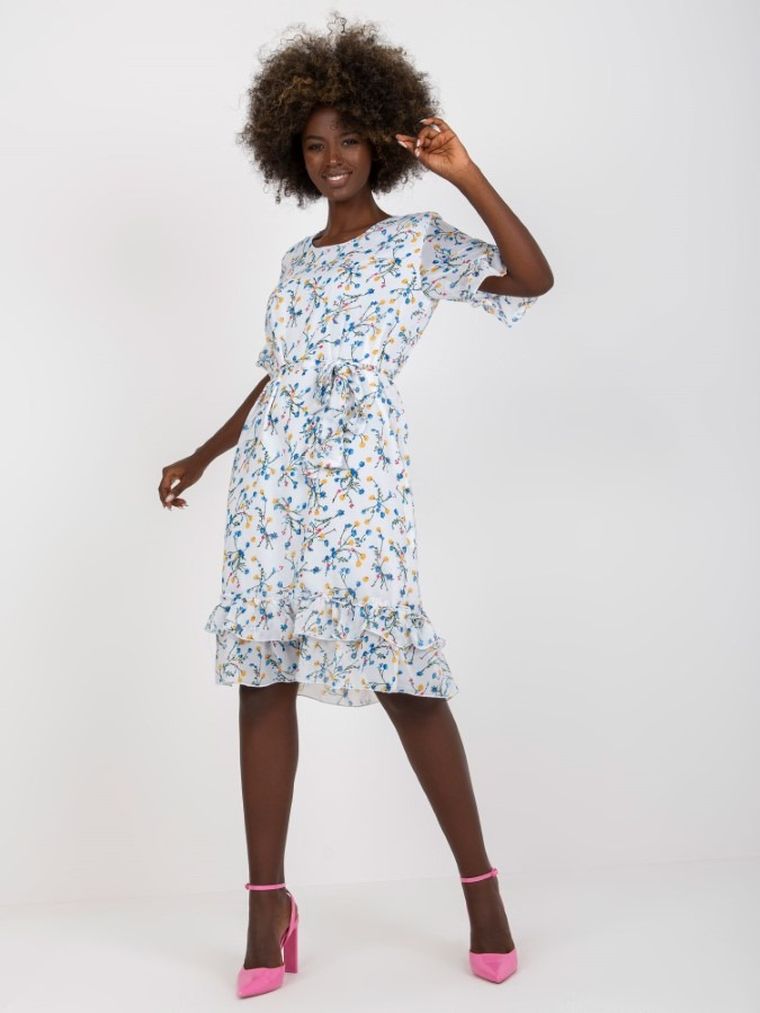 Sukienka damska, biała, Lakerta