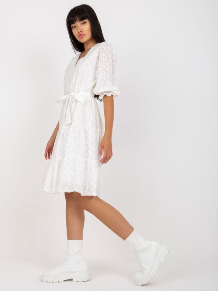 Sukienka damska, biała, Lakerta