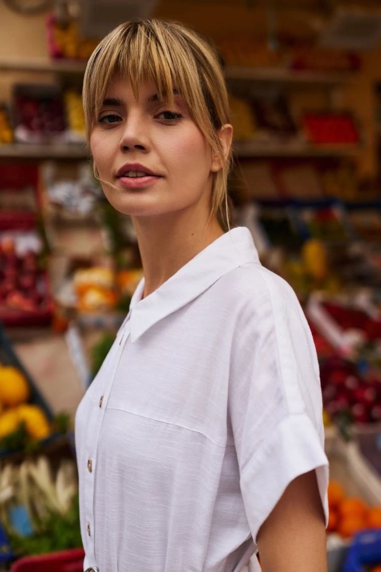 Sukienka damska, biała, Moodo