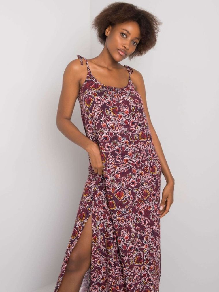 Sukienka damska, bordowa, Factory Price