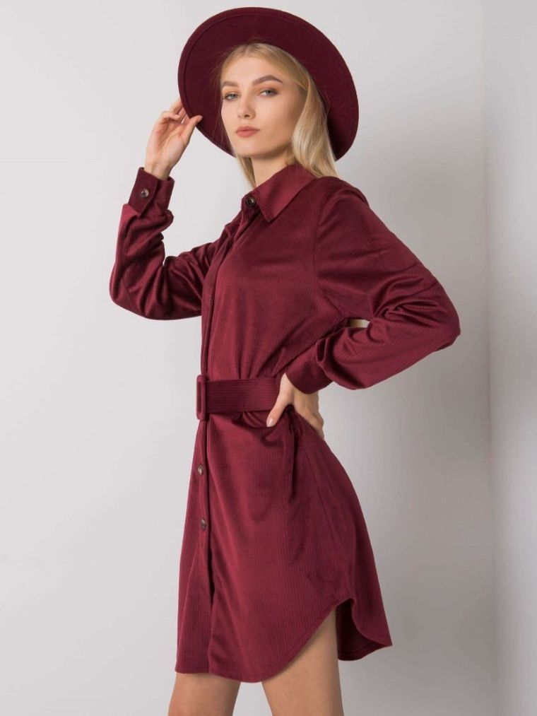 Sukienka damska, bordowa, Italy Moda