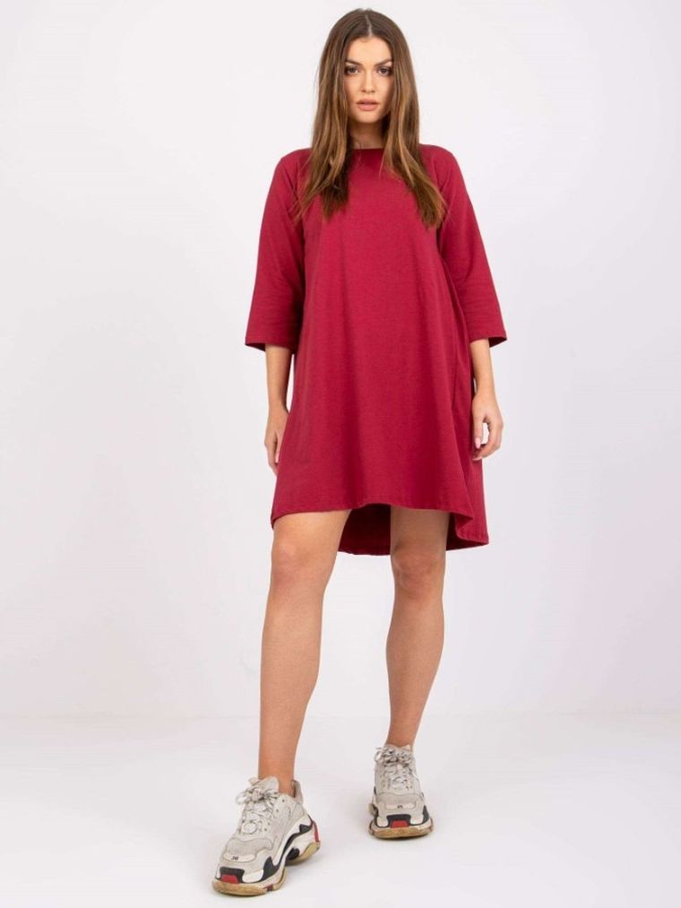 Sukienka damska, bordowa, Rue Paris