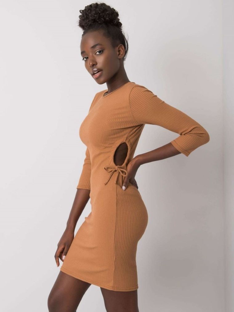 Sukienka damska, brązowa, Lakerta