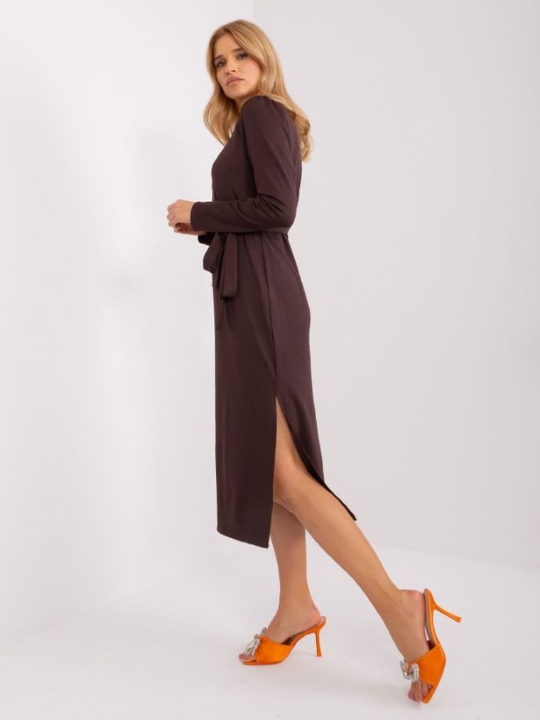 Sukienka damska, brązowa, Lakerta