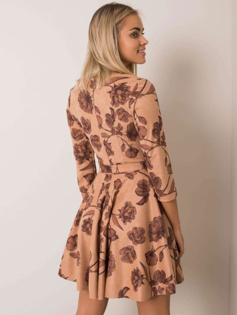 Sukienka damska, brązowa, Lakerta