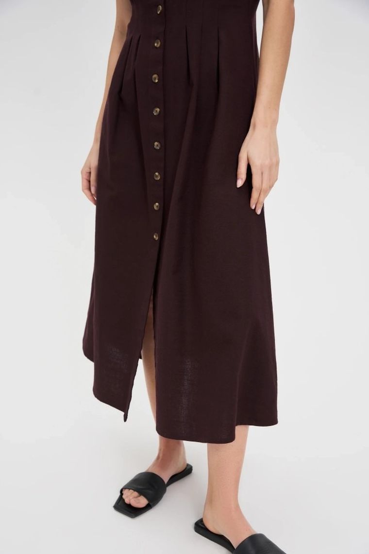 Sukienka damska, brązowa, Moodo