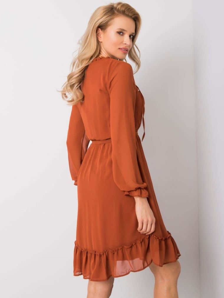 Sukienka damska, brązowa, Rue Paris