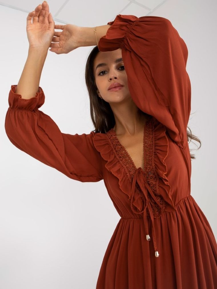 Sukienka damska, ceglana, Och Bella