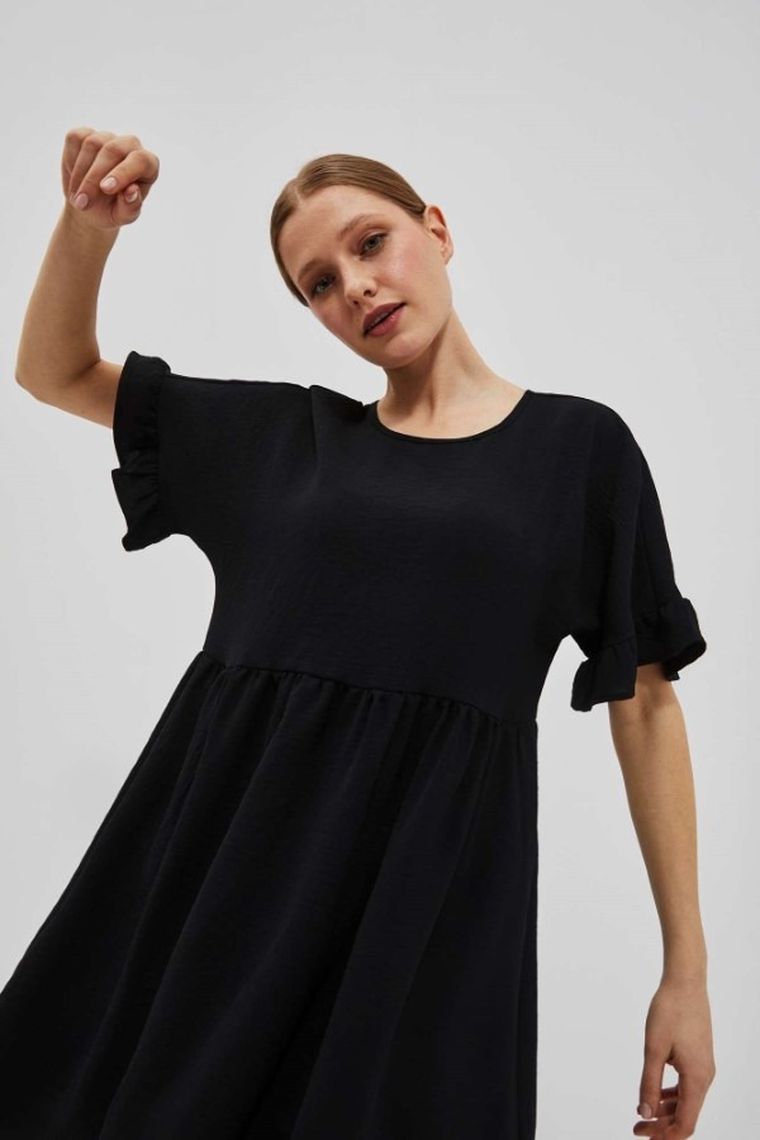 Sukienka damska, czarna, Moodo