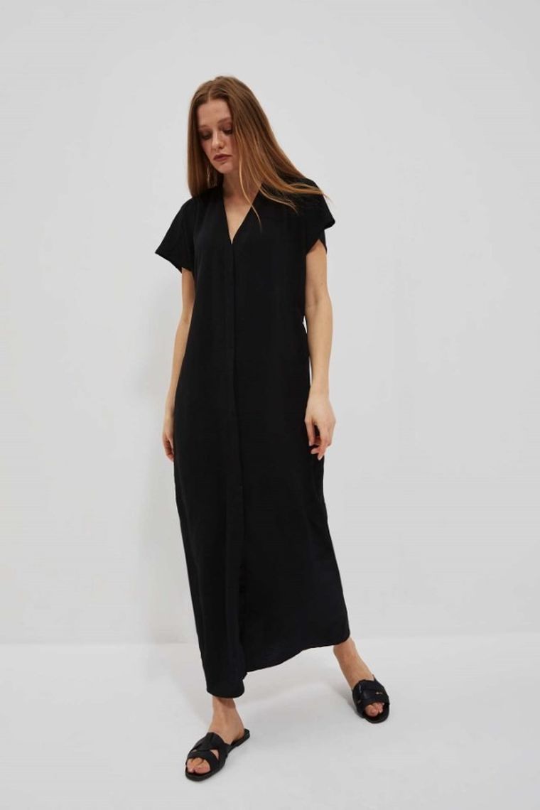 Sukienka damska, czarna, Moodo