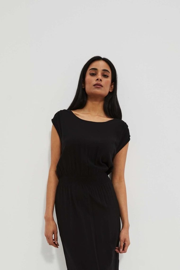 Sukienka damska, czarna, Moodo